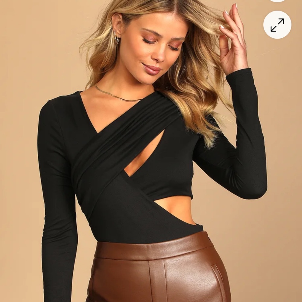 Lulus Making the Cut Cut Out Bodysuit NWT
